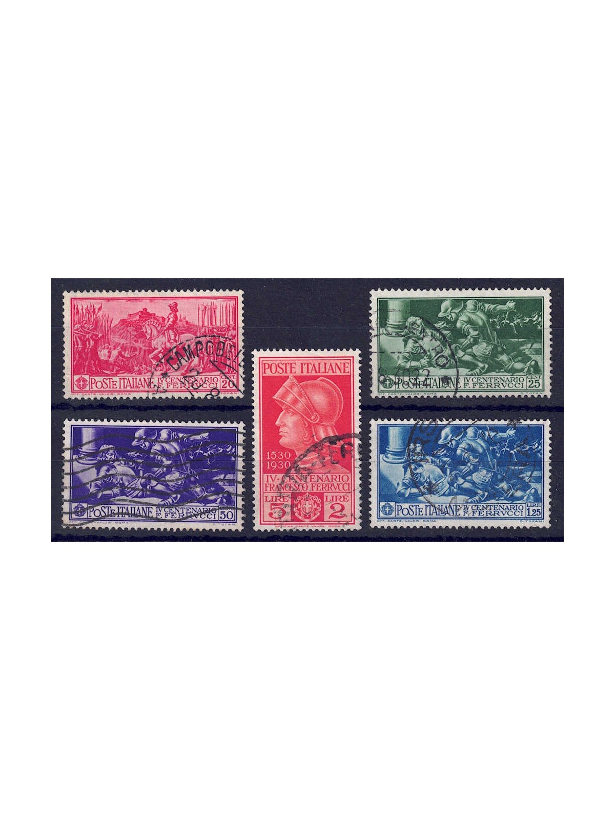 ITALY KINGDOM 1930 Francesco Ferrucci 5v us
