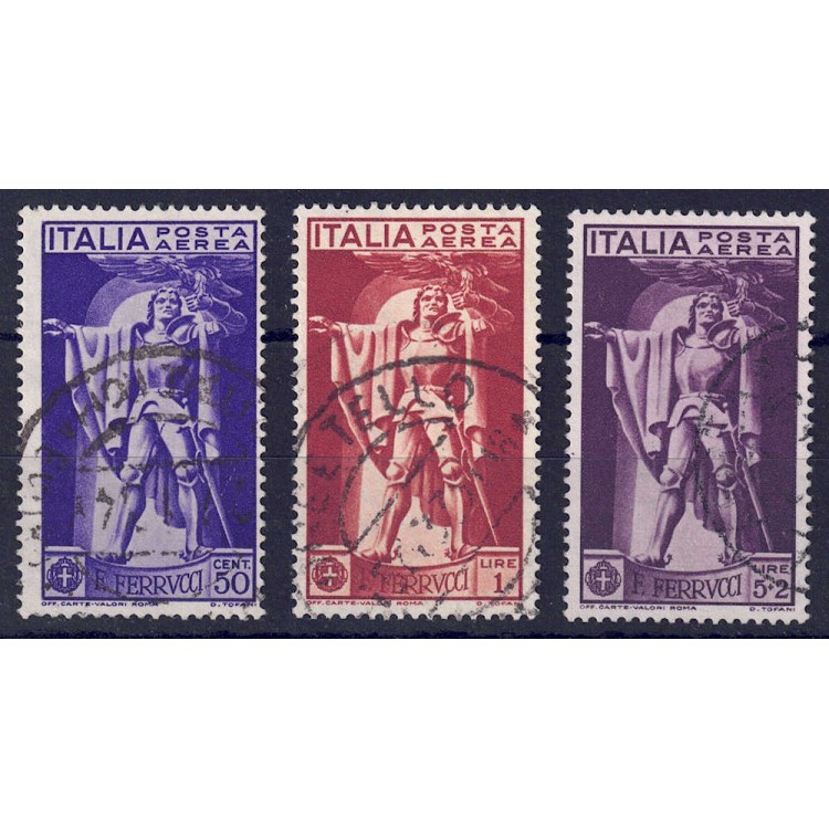 ITALY KINGDOM 1930 Francesco Ferrucci (airmail) 3v us
