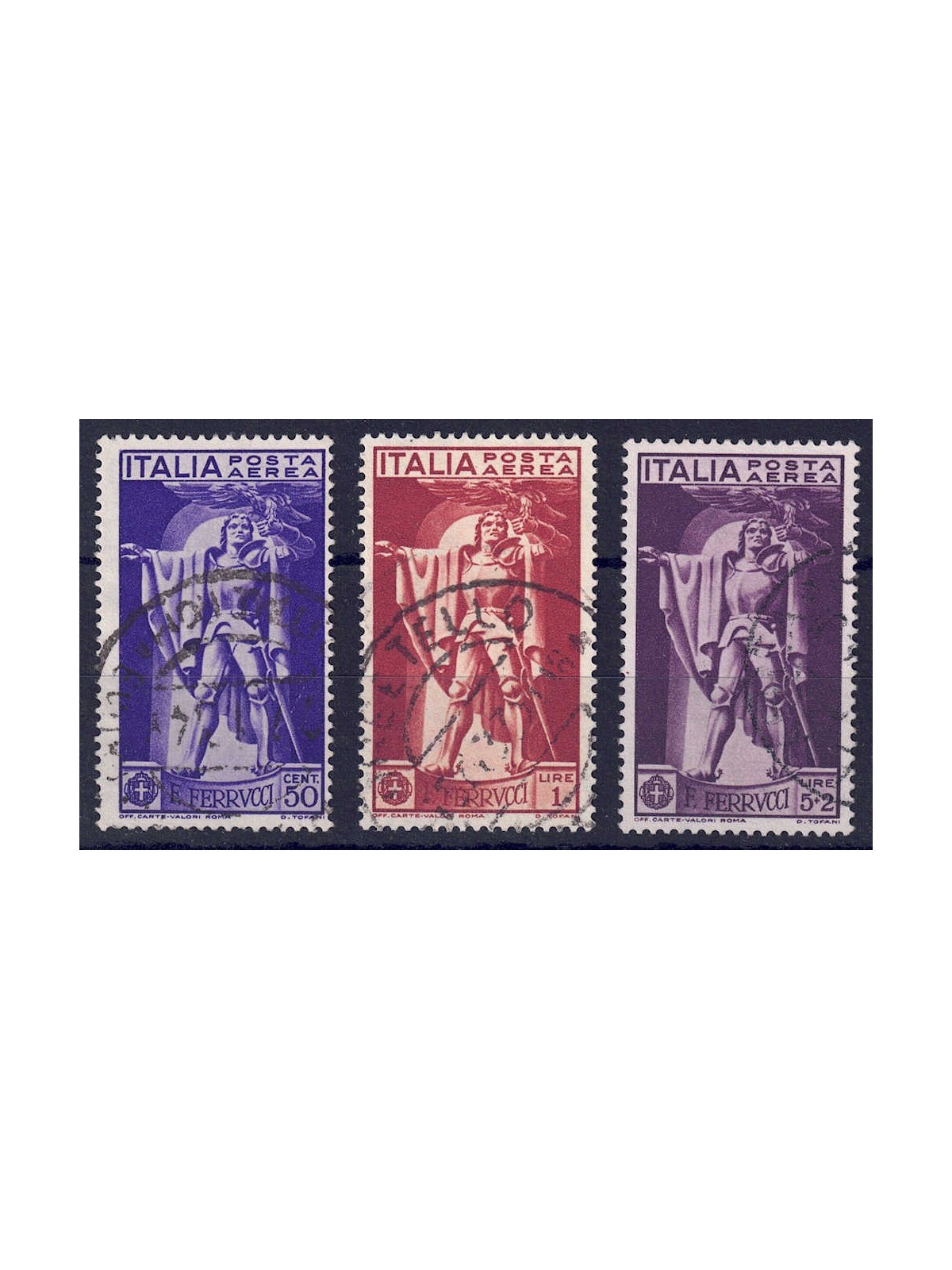 ITALIA REGNO 1930 Francesco Ferrucci (posta aerea) 3v us