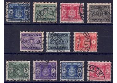 ITALIA LUOGOTENENZA 1945 Segnatasse (ruota) 11v us