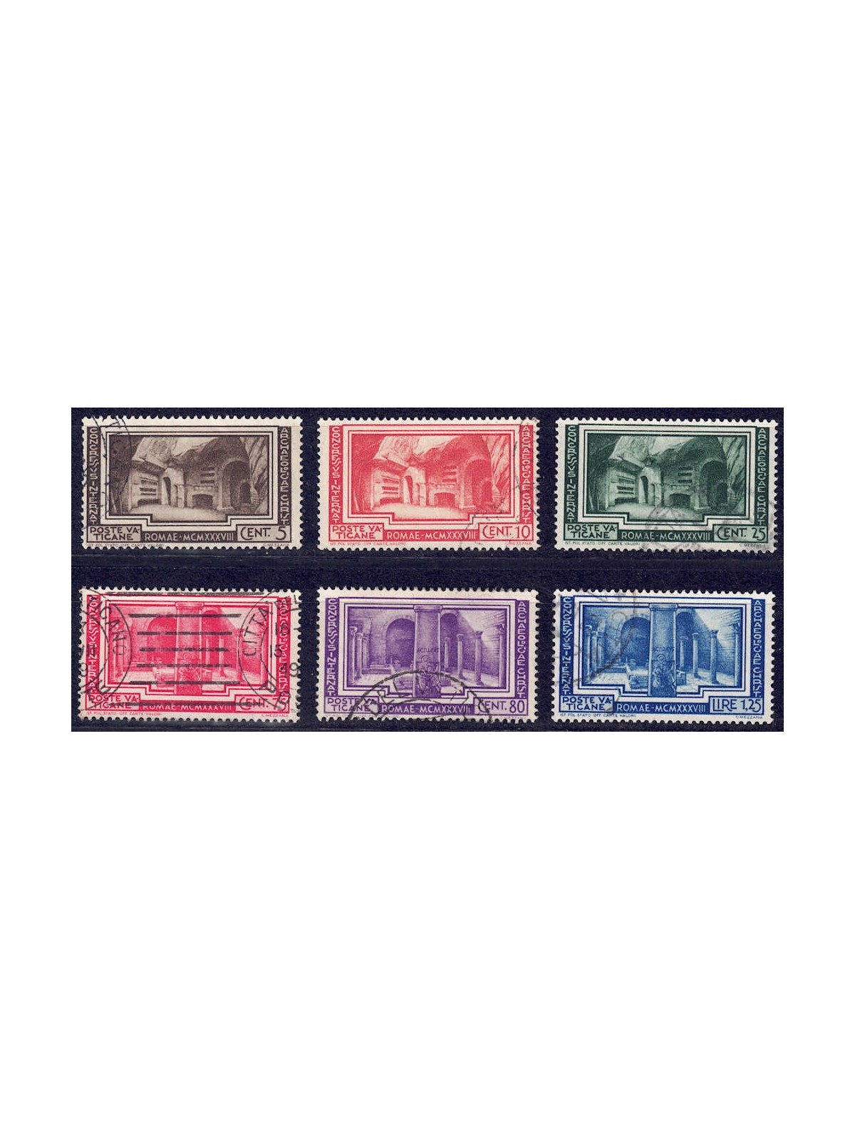 VATICAN 1938 Congress of Archaeology 6v us