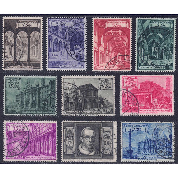 VATICAN 1949 Roman Basilicas 10v us