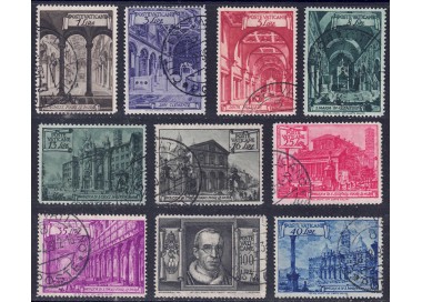 VATICANO 1949 Basiliche Romane 10v us
