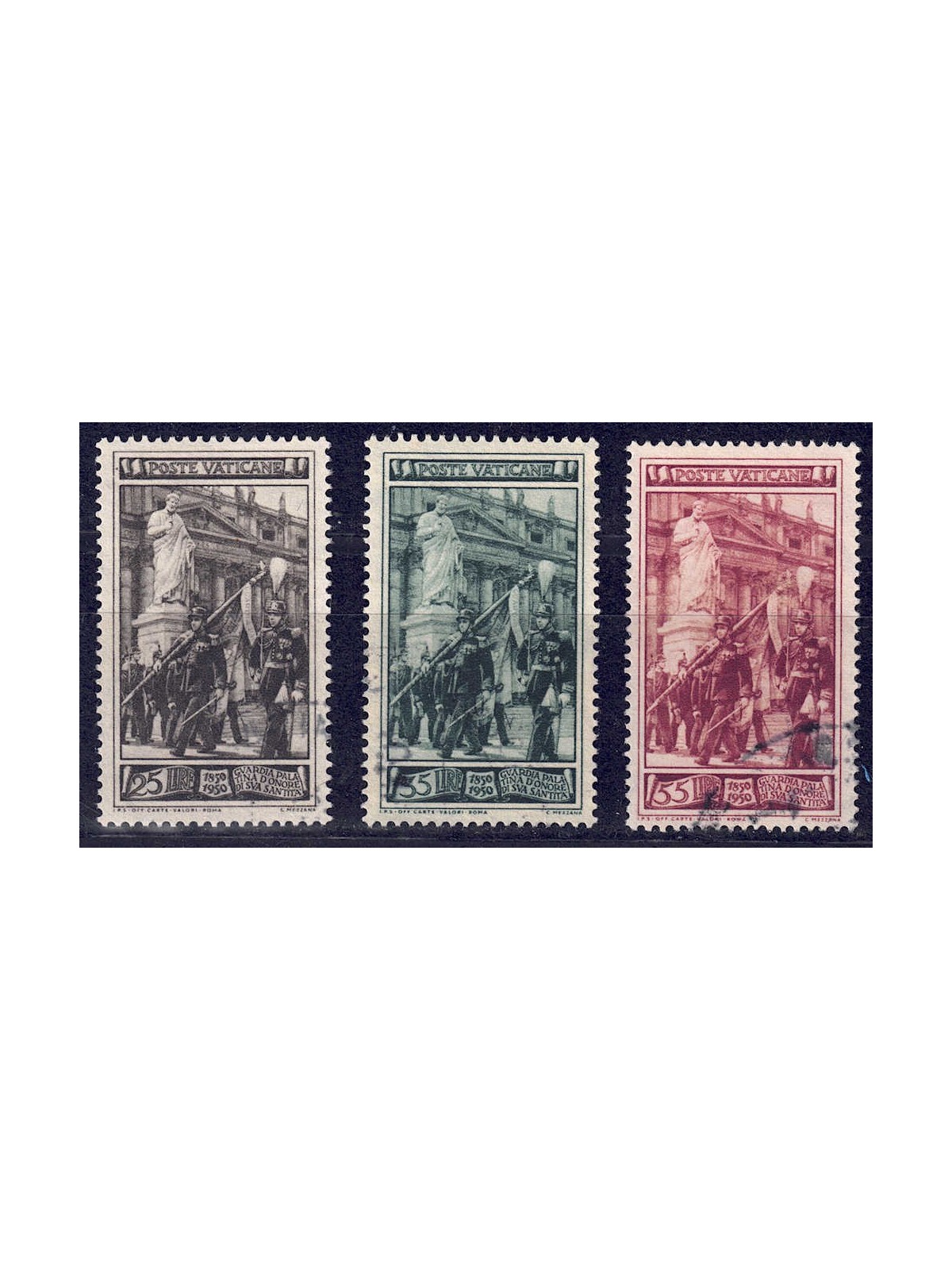 VATICANO 1950 Guardia Palatina 3v us