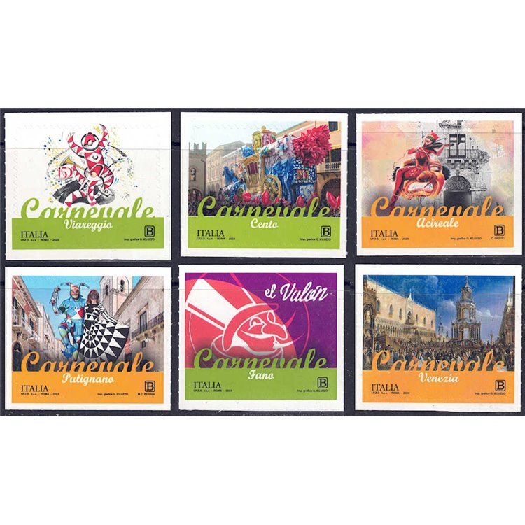 ITALY 2023 The oldest carnivals in Italy 6v MNH**