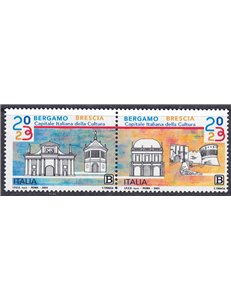 ITALIA 2023 Bergamo Brescia capitale della cultura 2v MNH**