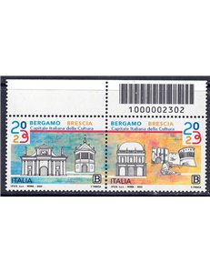 ITALIA 2023 Bergamo Brescia capitale della cultura 2v CB 2302 sd