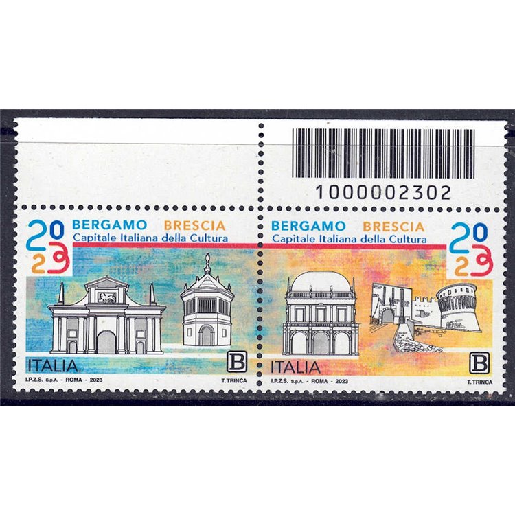 ITALIA 2023 Bergamo Brescia capitale della cultura 2v CB 2302 sd