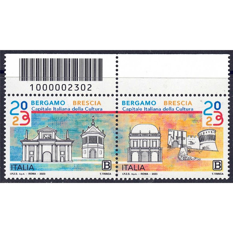 ITALY 2023 Bergamo Brescia capital of culture 2v CB 2302 ss