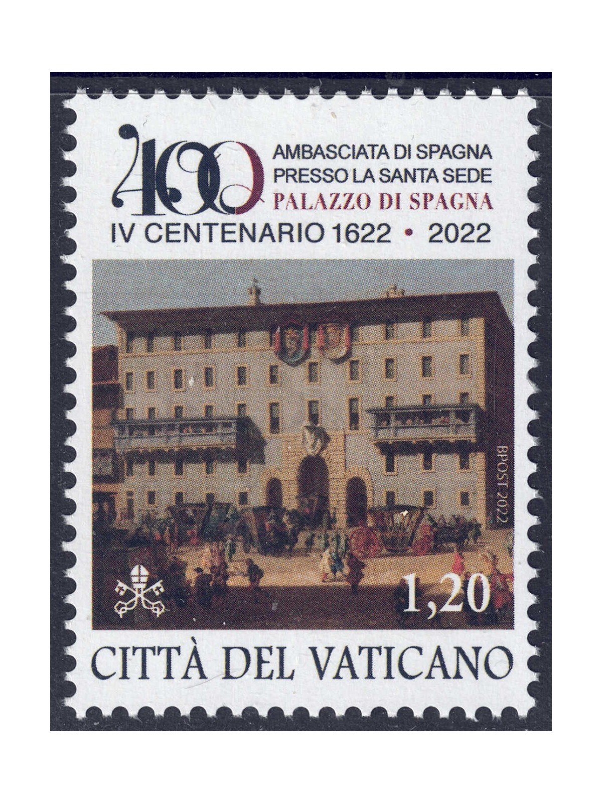 VATICANO 2022 Palazzo di Spagna MNH**