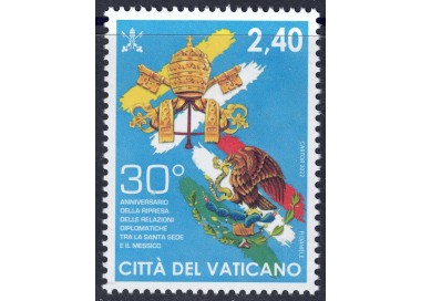 VATICAN 2022 Diplomatic Relations (Mexico) MNH**