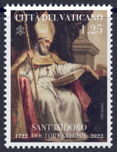VATICAN 2022 Saint Isidore of Seville MNH**