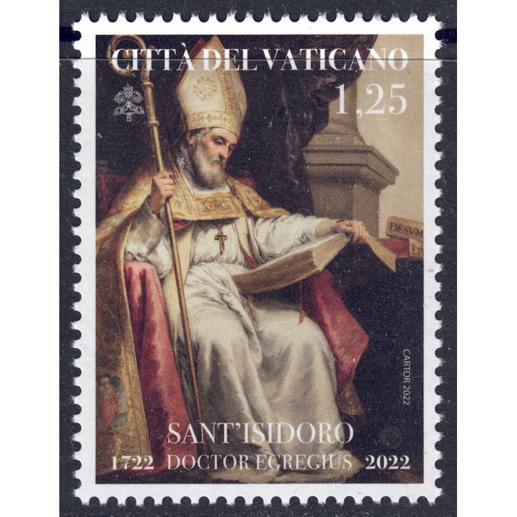 VATICAN 2022 Saint Isidore of Seville MNH**