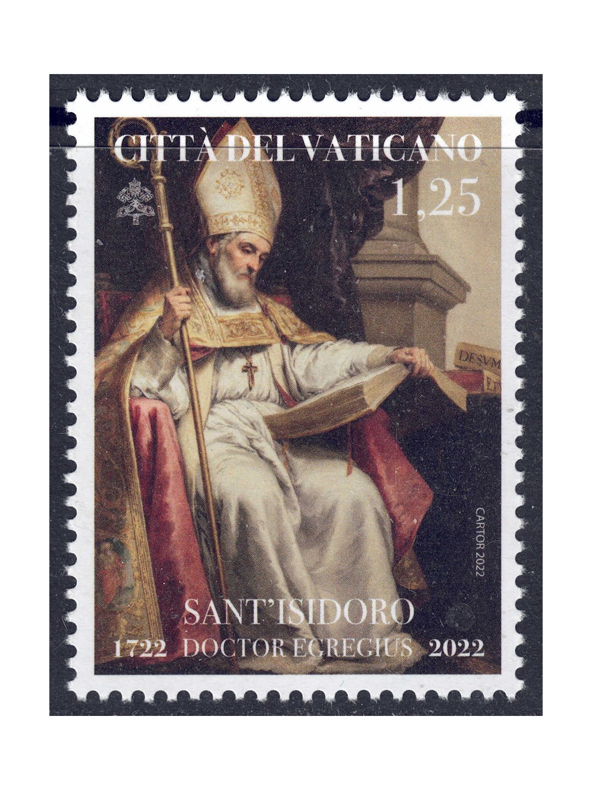 VATICAN 2022 Saint Isidore of Seville MNH**
