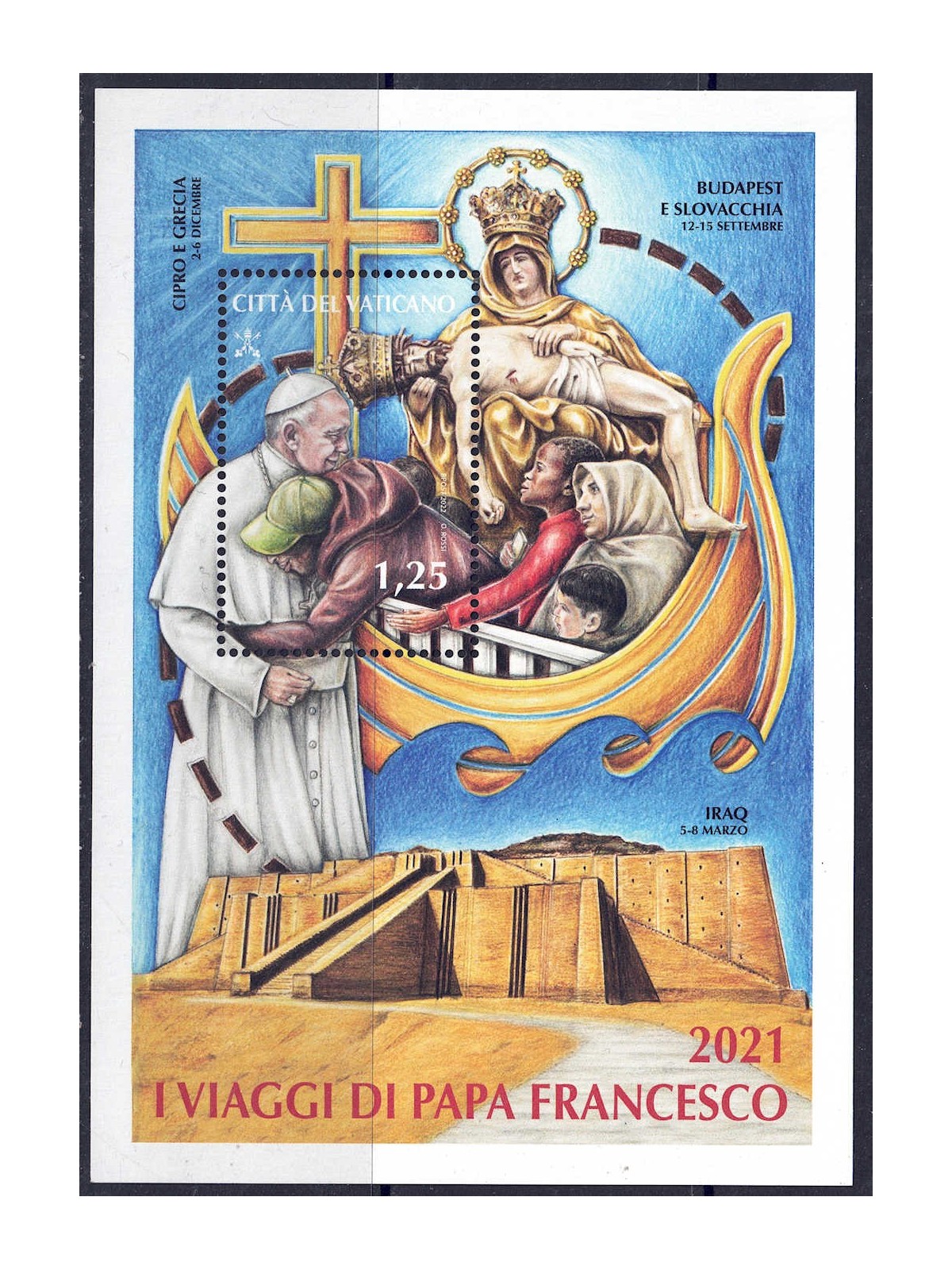 VATICAN 2022 Pope's Travels s/s MNH**