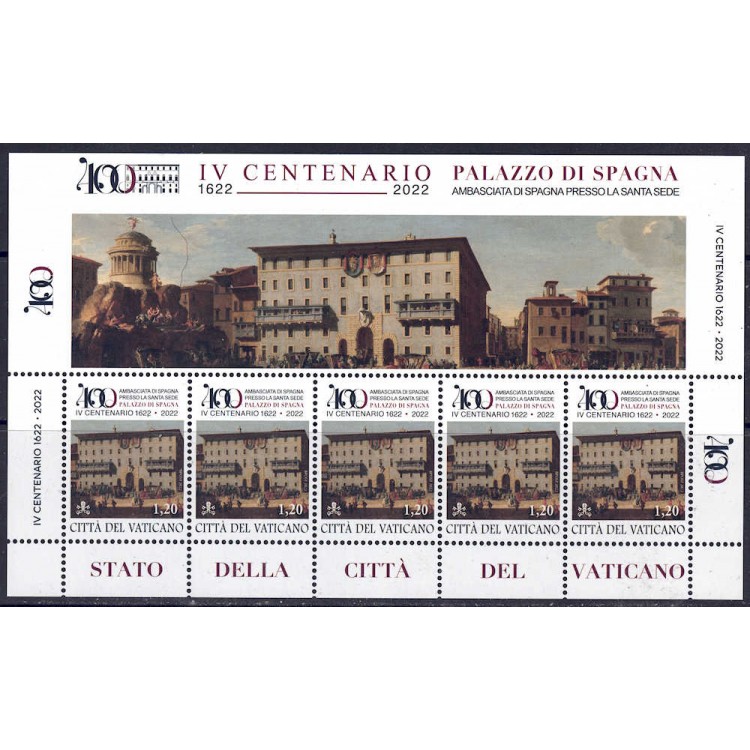 VATICAN 2022 Spanish Palace m/s MNH**
