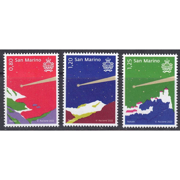 SAN MARINO 2022 Christmas 3v MNH**