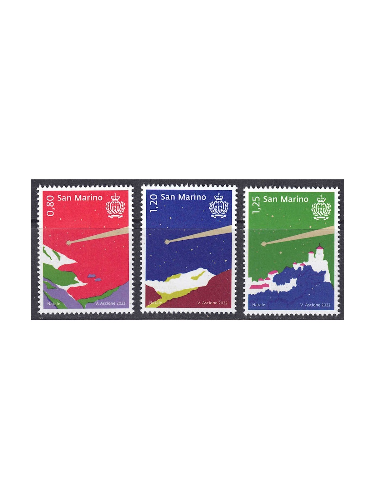 SAN MARINO 2022 Christmas 3v MNH**