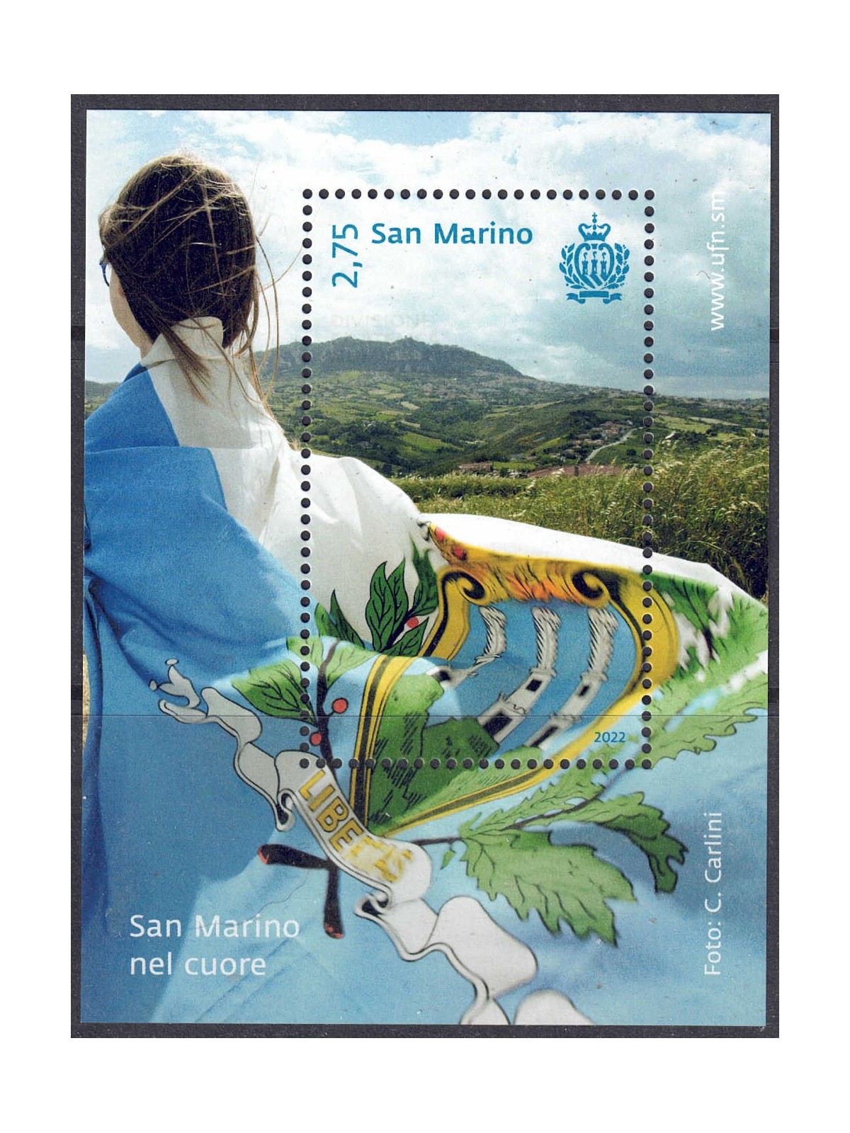 SAN MARINO 2022 San Marino nel cuore BF MNH**