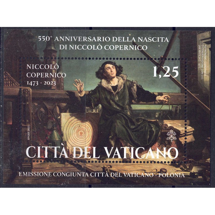 VATICANO 2023 Niccolò Copernico BF MNH**