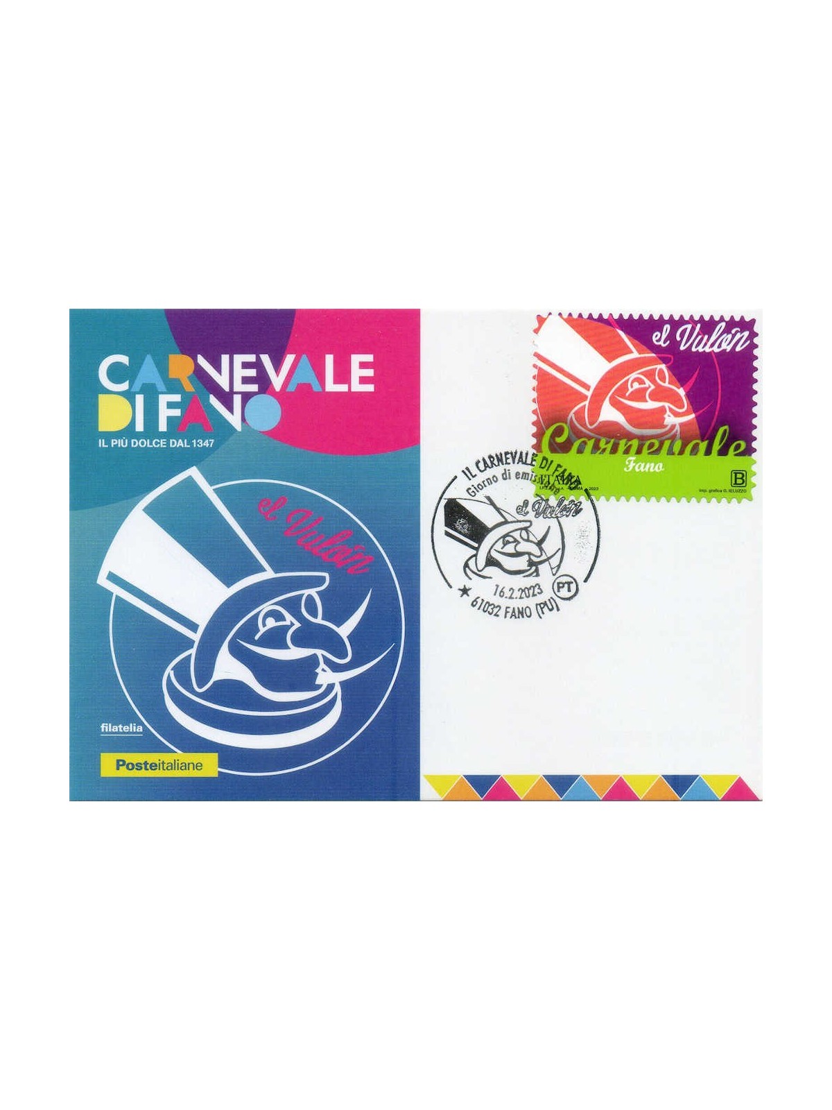 ITALIA 2023 Carnevale di Fano (Cartolina Postale)