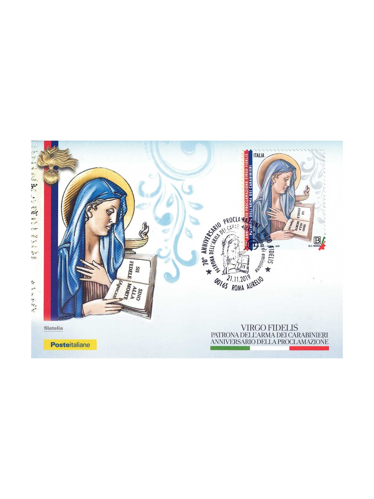 ITALY 2019 Virgo Fidelis (Postcard)