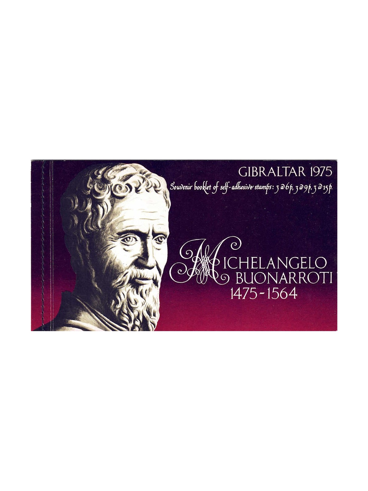 GIBRALTAR 1975 Michelangelo Buonarroti booklet MNH**