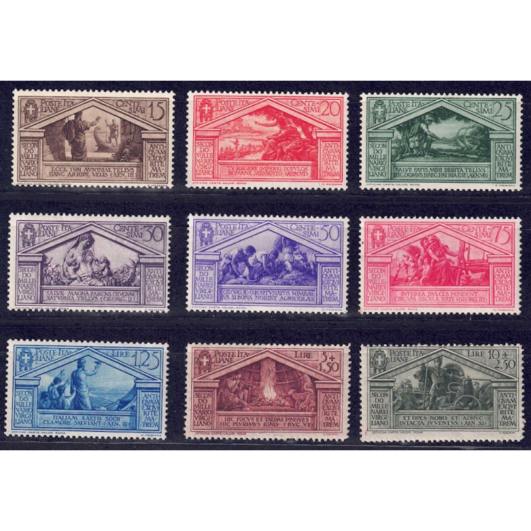 ITALIA REGNO 1930 Bimillenario Virgilio 9v MNH**