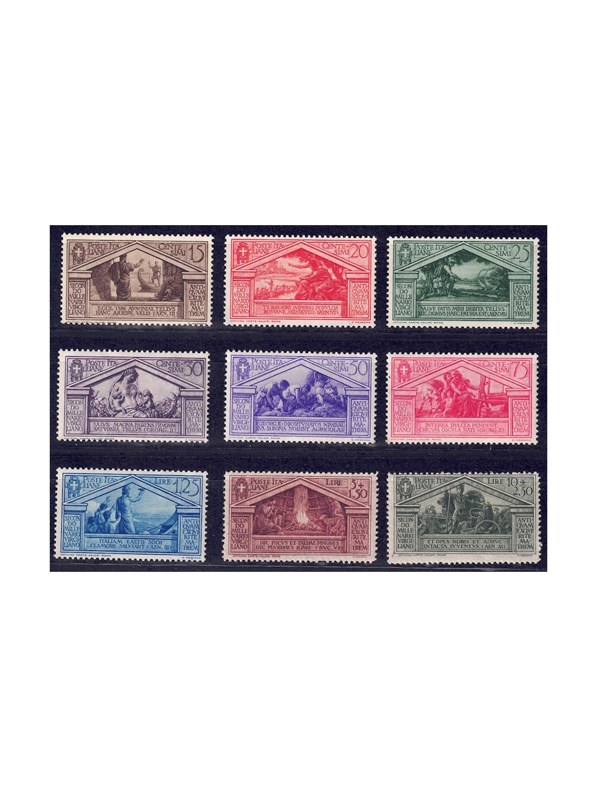 ITALIA REGNO 1930 Bimillenario Virgilio 9v MNH**