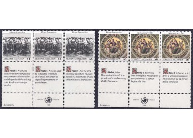 ONU VIENNA 1989 Diritti dell'uomo 6v MNH**