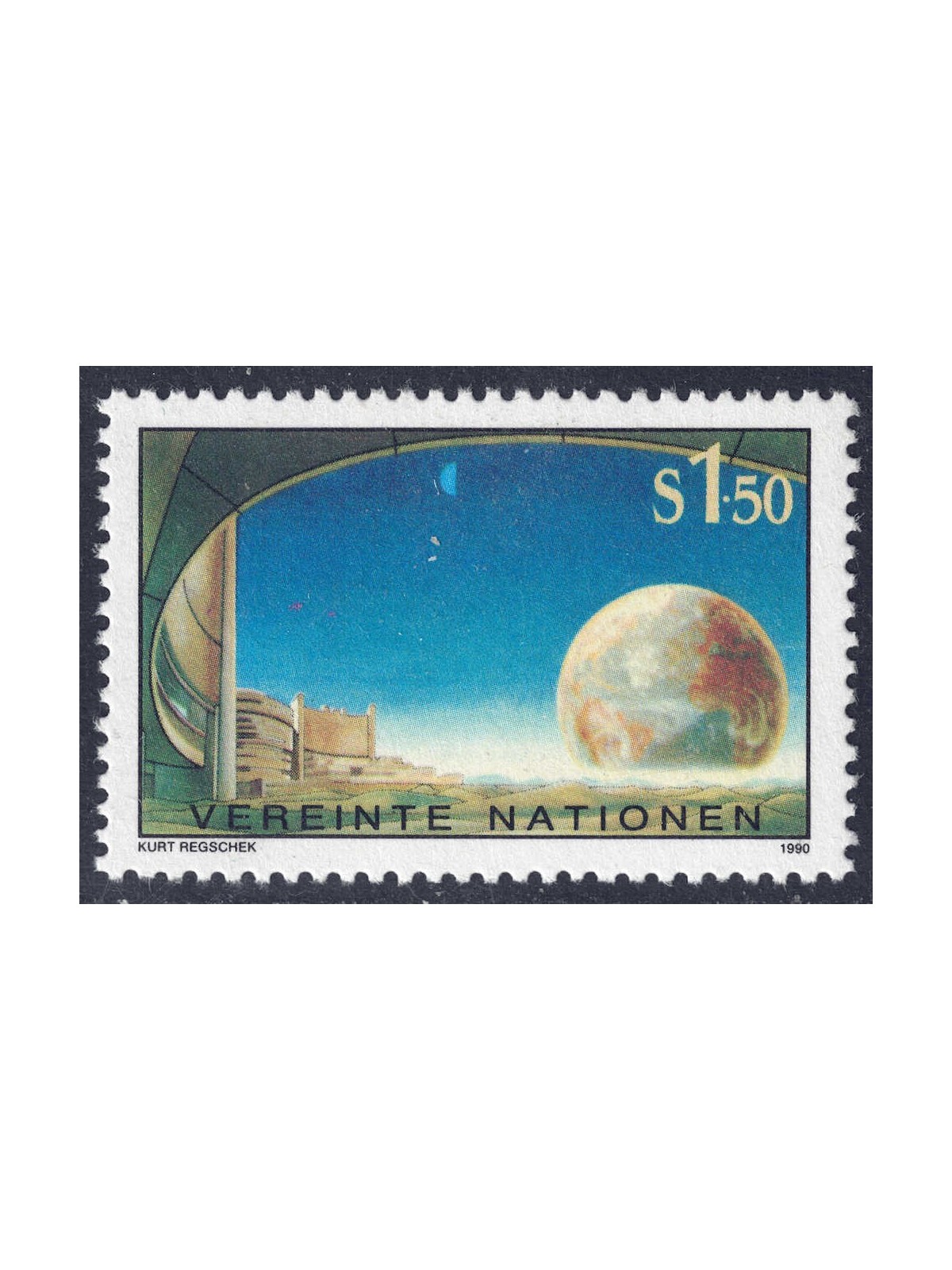 ONU VIENNA 1990 Serie ordinaria MNH**