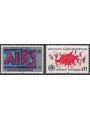 UN VIENNA 1990 Fight against AIDS 2v MNH**