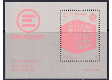 SAN MARINO 2023 Gino Strada BF MNH**