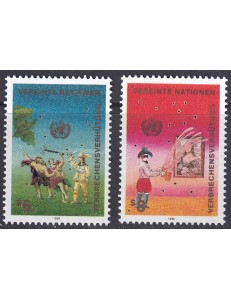 UN VIENNA 1990 Crime Prevention 2v MNH**
