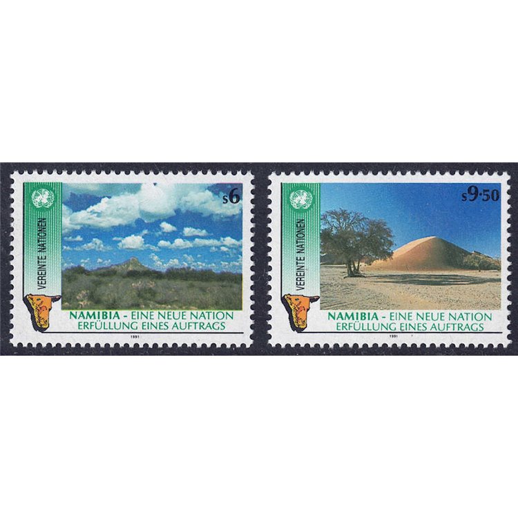 ONU VIENNA 1991 Namibia 2v MNH**