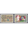 ONU VIENNA 1991 I Diritti dei Bambini 2v MNH**