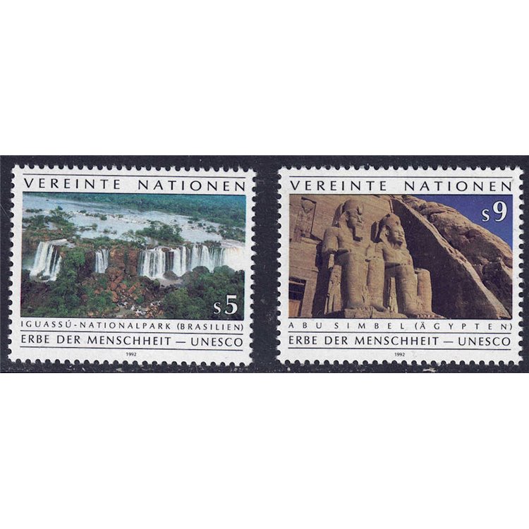 UN VIENNA 1992 Homage to UNESCO 2v MNH**