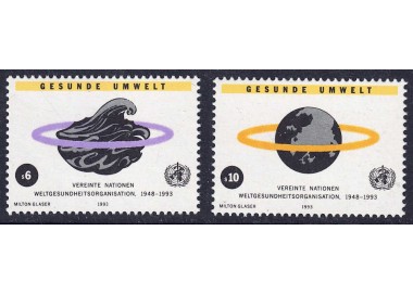 ONU VIENNA 1993 Organizzazione Mondiale della Sanità 2v MNH**