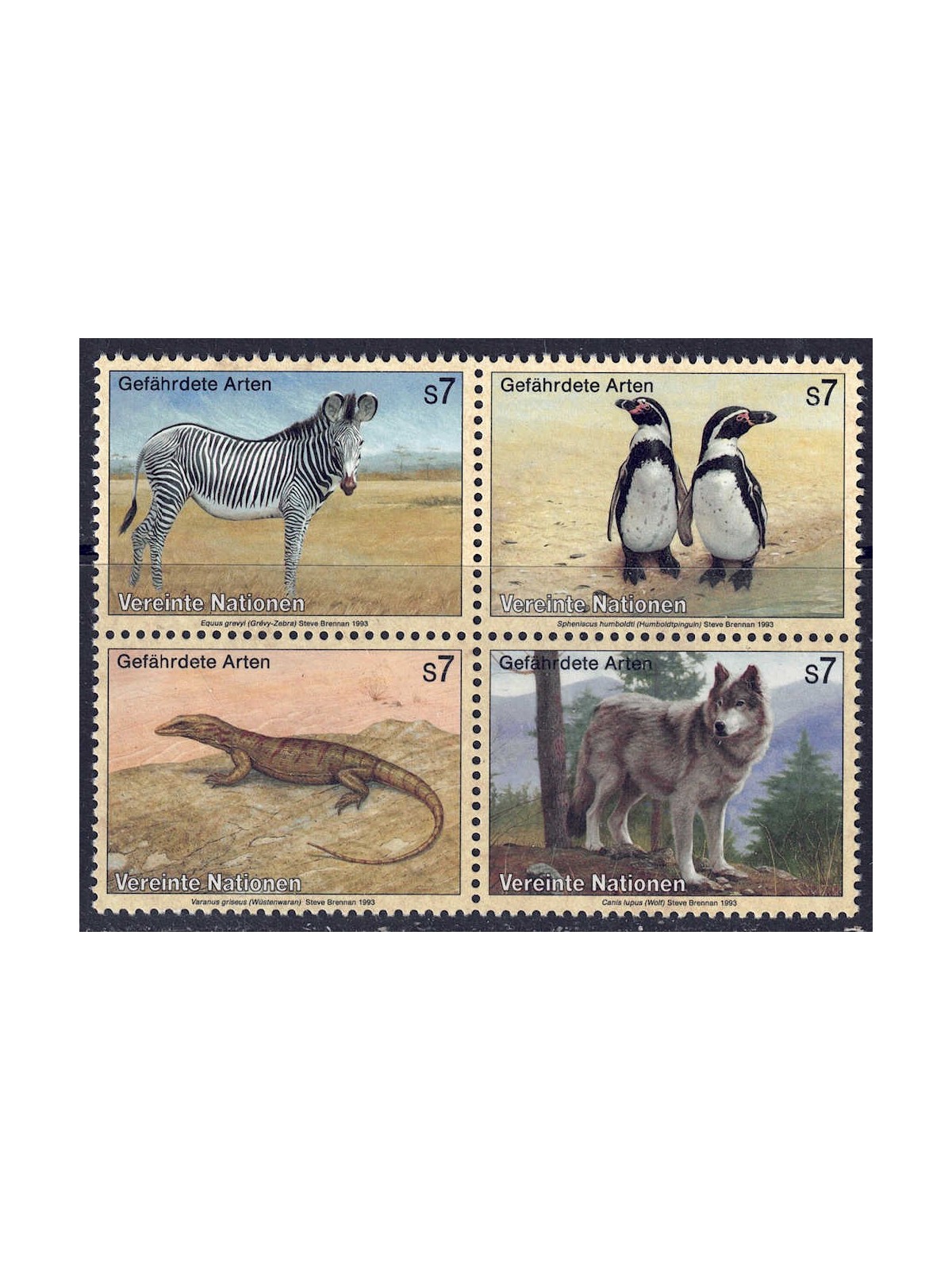 ONU VIENNA 1993 Protezione della natura 4v MNH**