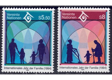 ONU VIENNA 1994 Anno della Famiglia 2v MNH**