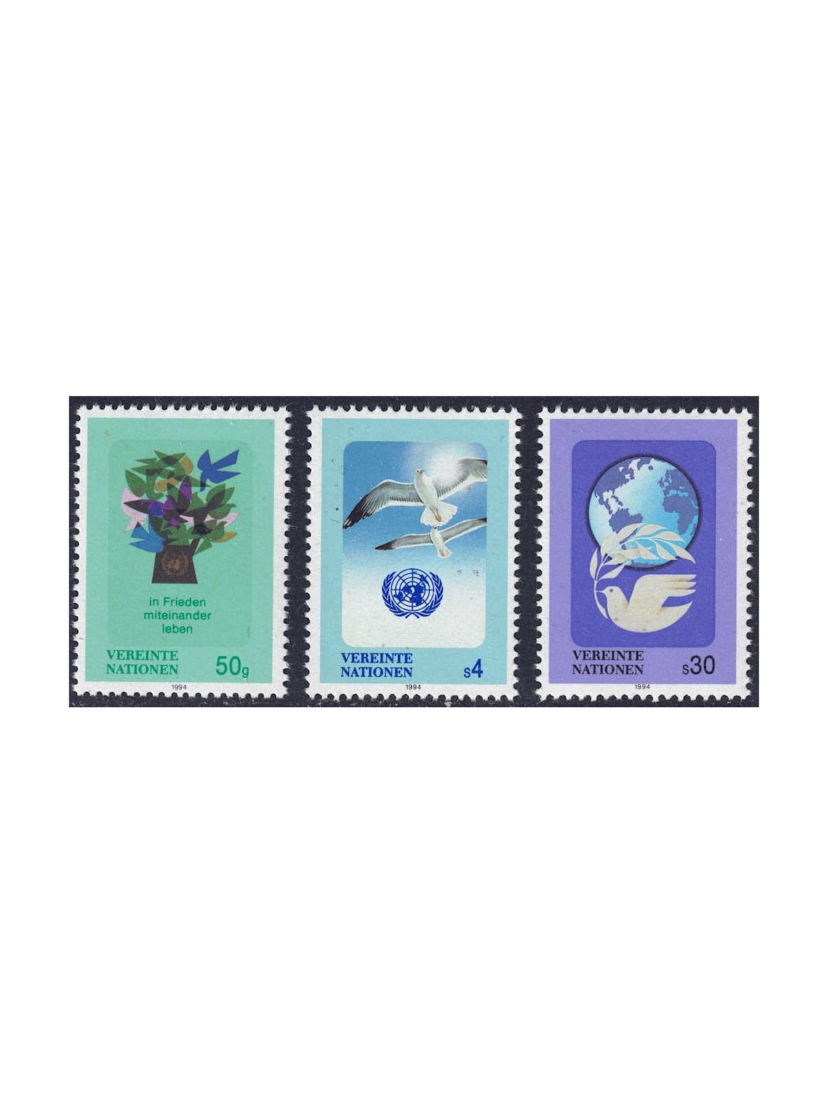 ONU VIENNA 1994 Serie ordinaria 3v MNH**
