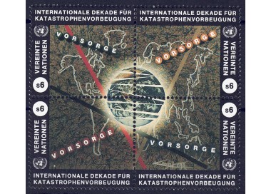 ONU VIENNA 1994 Catastrofi naturali 4v MNH**