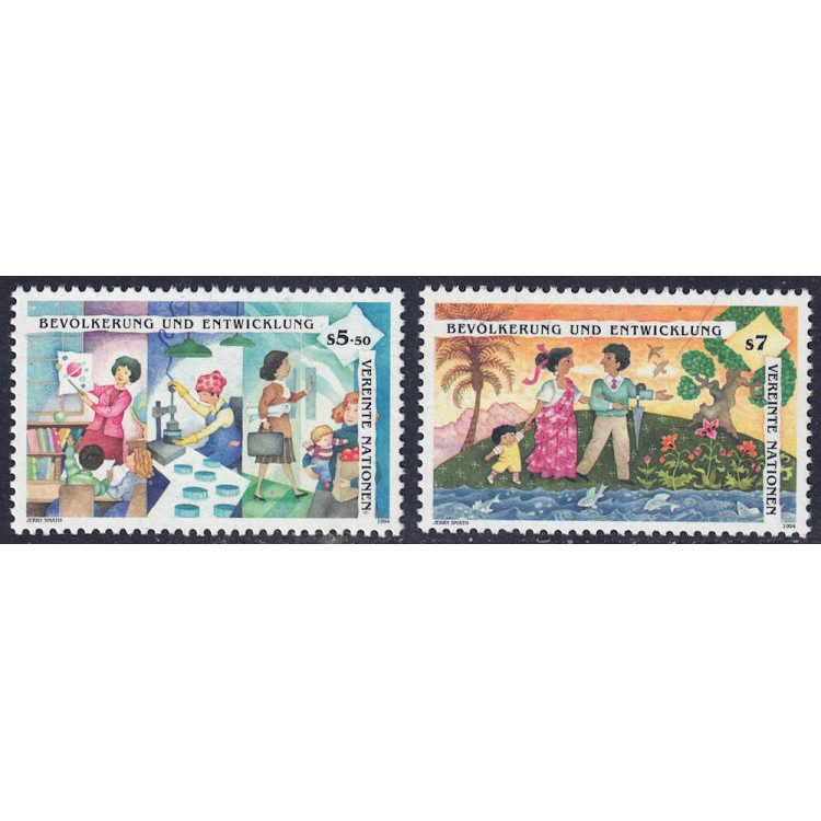 UN VIENNA 1994 Population Conference 2v MNH**