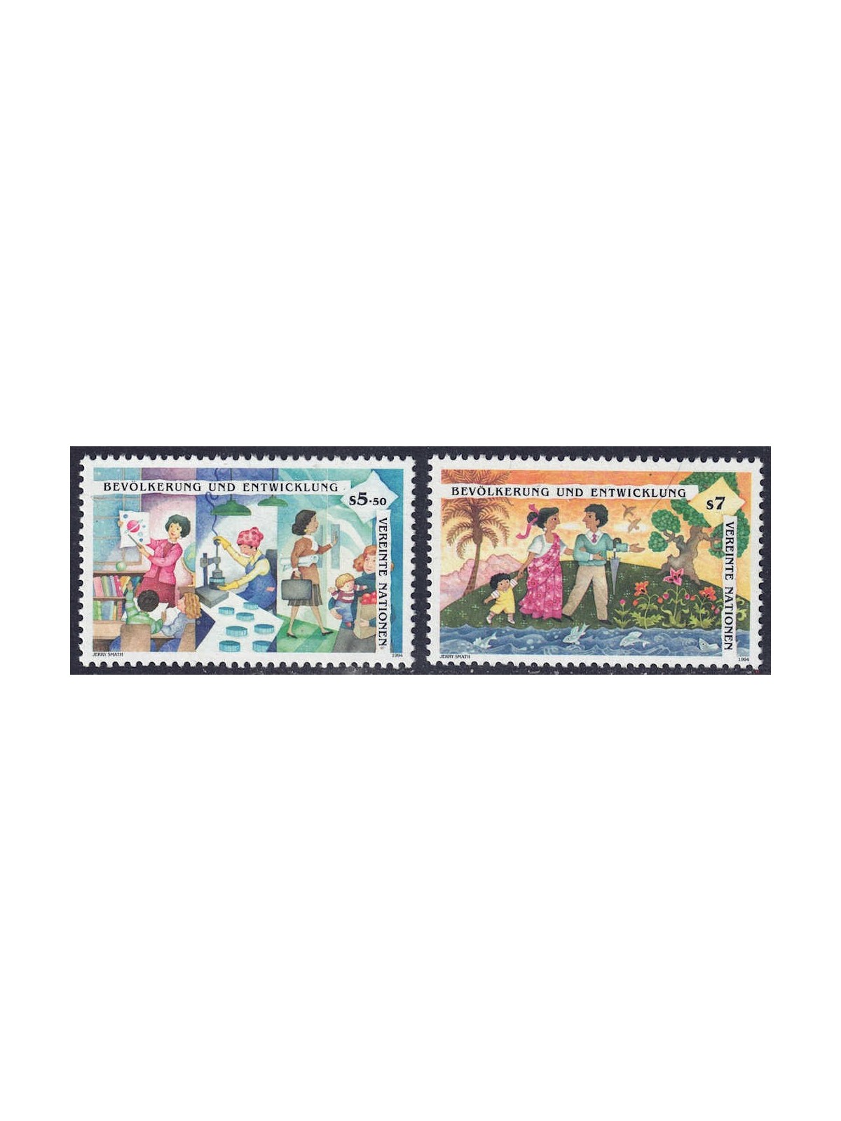 UN VIENNA 1994 Population Conference 2v MNH**
