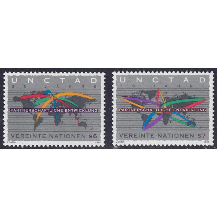 ONU VIENNA 1994 Conferenza sul Commercio 2v MNH**