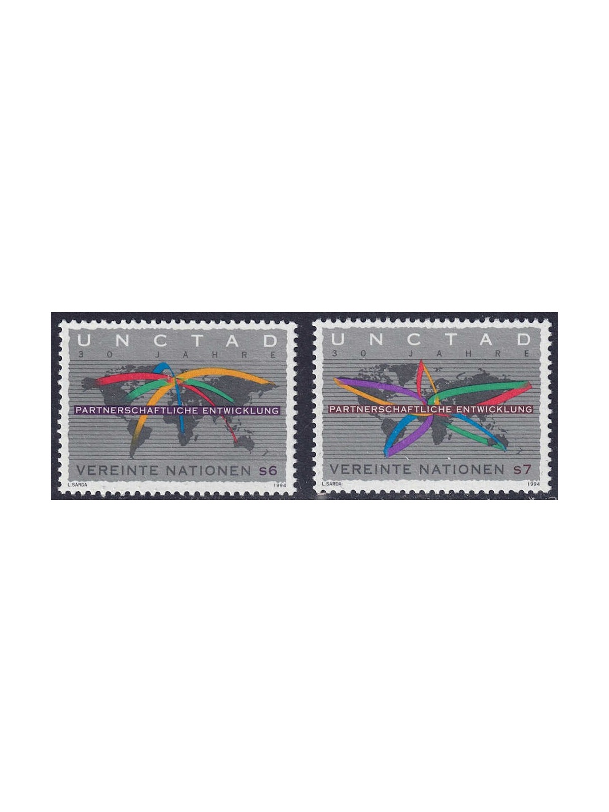 ONU VIENNA 1994 Conferenza sul Commercio 2v MNH**