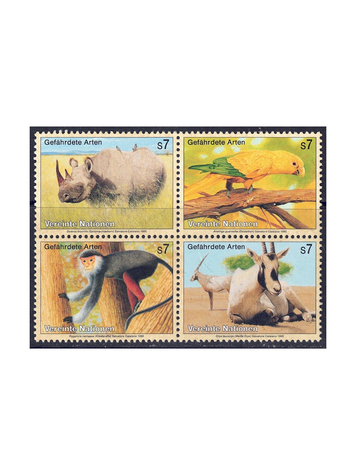 UN VIENNA 1995 Nature Protection 4v MNH**