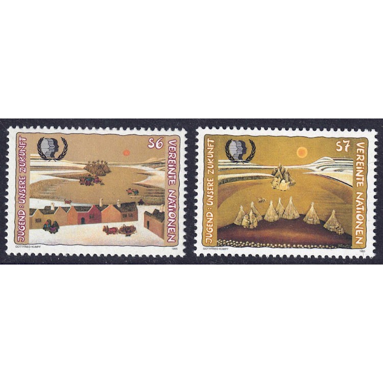 UN VIENNA 1995 Youth 2v MNH**