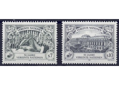 UN VIENNA 1995 Fiftieth Anniversary of the United Nations 2v MNH**