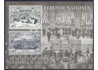 UN VIENNA 1995 Fiftieth Anniversary of the United Nations s/s MNH**
